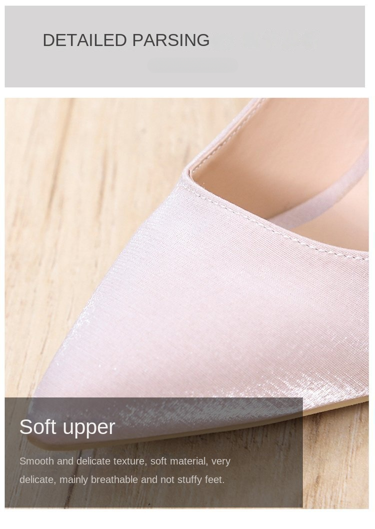 Nieuwe puntige hoge hakken, dunne hakken, enkele schoenen met ondiepe mond, modieuze zijden banket bruidsmeisjesschoenen_voghion.com