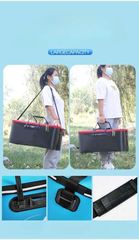 Fishing Gear, Fishing Live EVA Multi-purpose, Foldable, Outdoor Car Washing Bucket, Fish Tank_voghion.com