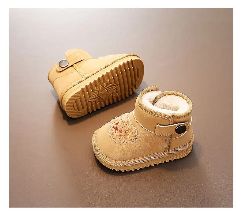 Inverno caldo bambini neve ragazzi nuove ragazze all'aperto più stivaletti addensati pelosi scarpe antiscivolo per studenti per bambini_voghion.com
