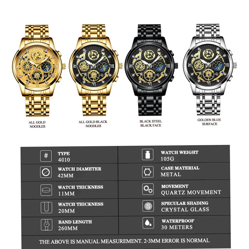 Luxury Men's Quartz Watch With Luminous Dial And Date Display_voghion.com