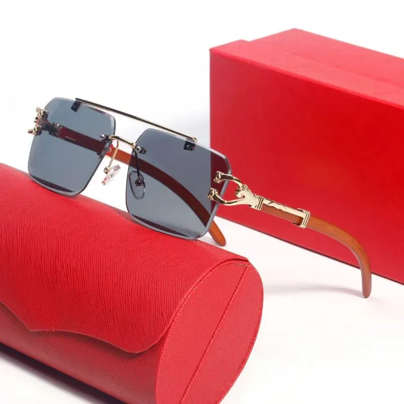 CT7234 Gafas de sol modernas para hombre, gafas de sol con carrito, gafas de sol de gran tamaño con patillas de leopardo y doble varilla, puente nasal, gafas de metal azul y morado_voghion.com