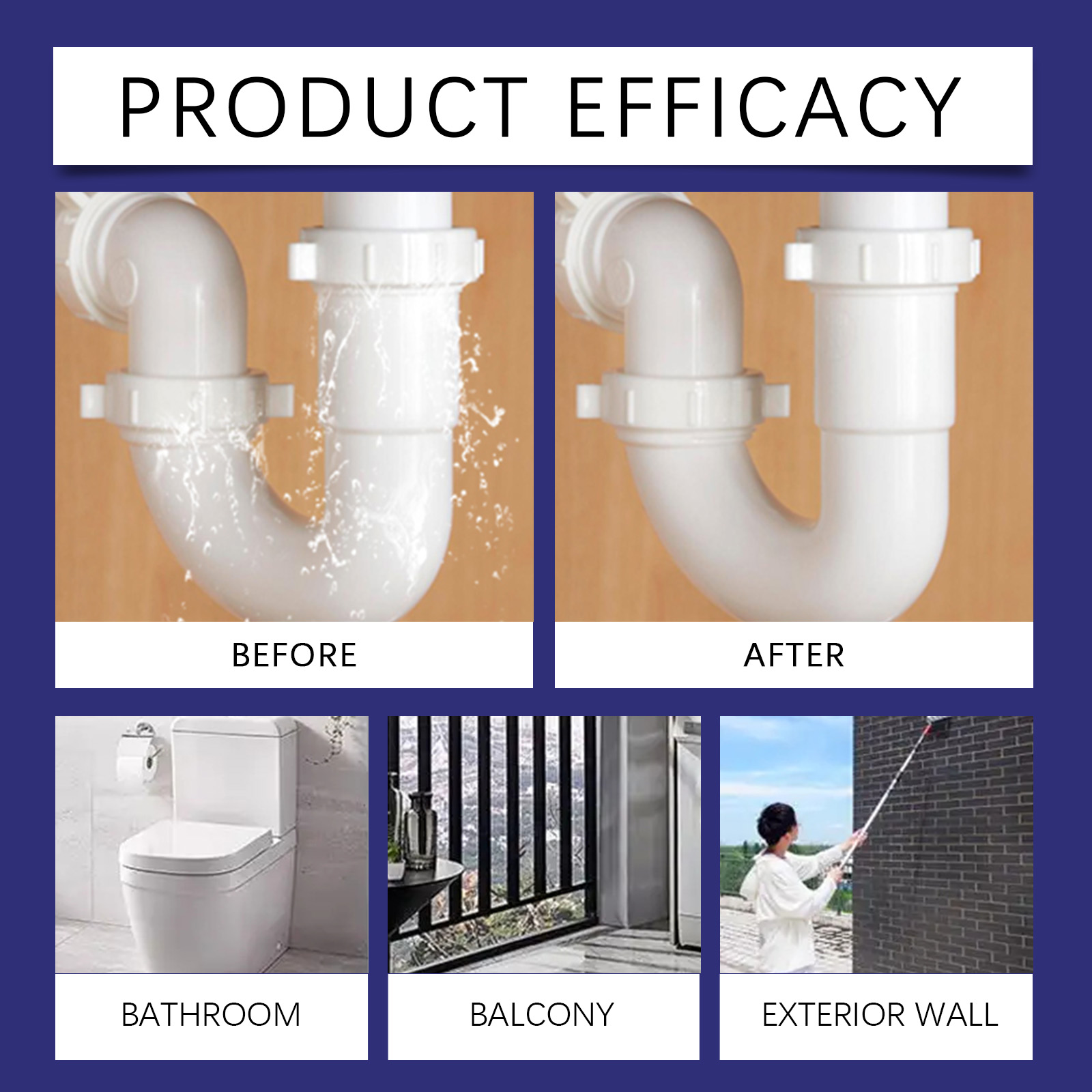 Jaysuing Transparent Waterproof Rubber Tile Wall Penetration Seal Leakproof Wear-Resistant Household Decoration Waterproof Paint_voghion.com