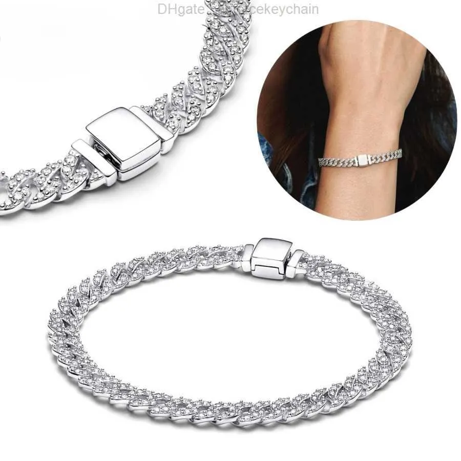 Bracelet chaîne intemporel plaqué argent pour femme, bijou à breloque, cadeau raffiné_voghion.com