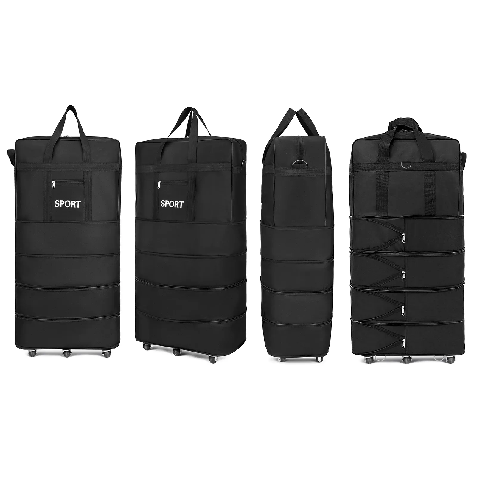Expandable Suitcase Foldable High Quality Rolling For Travel Business Large Capacity Lage Storage Bag_voghion.com