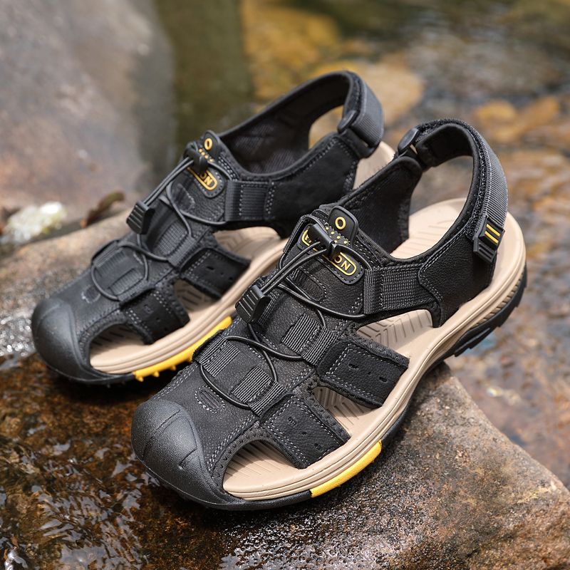 Cross-border plus-size men 2024 summer outdoor non-slip sandals men's new trend leisure beach shoes_voghion.com