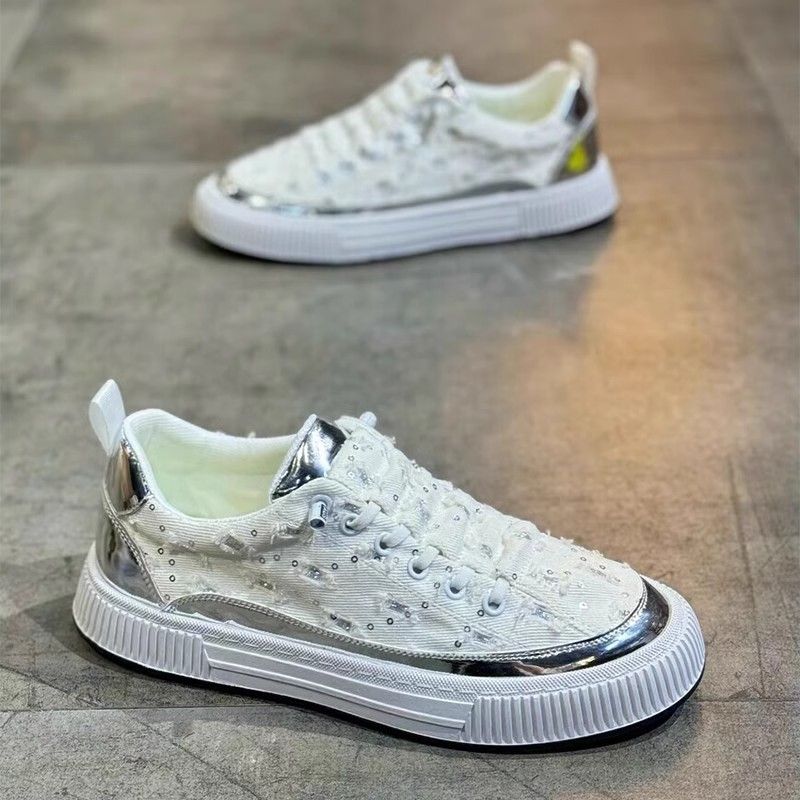 Zapatos para hombre, verano 2024, estampado coreano, versátiles, de marca de moda, transpirables y cómodos, informales, para tabla._voghion.com