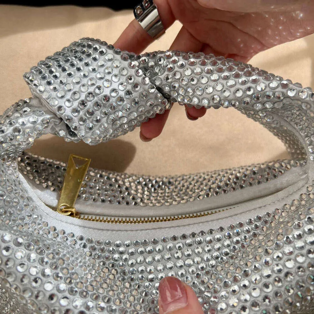 Designer Knotted Crsytal Rhie Dia Cloud Women's Handbag Bg Shiny Evening Bag Dinner Party Clutch Purse_voghion.com