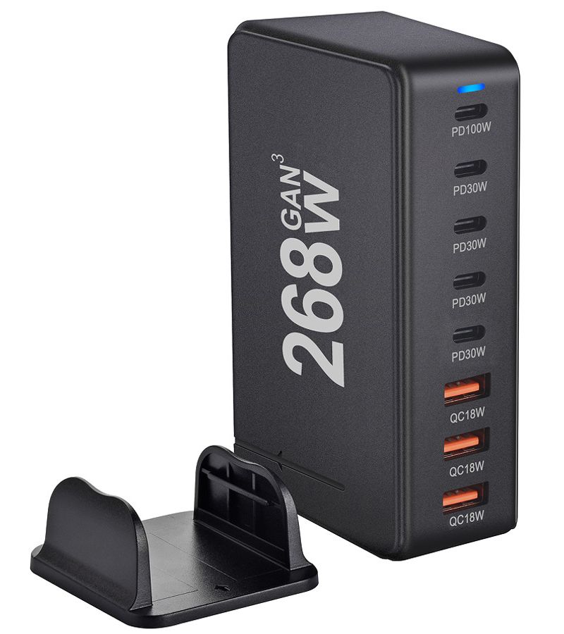 Încărcător de birou multifuncțional de mare putere, 240W GaN Multiport 268WPD, nou_voghion.com