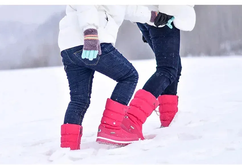 Bessere Qualität Weiße Damen-Winterschuhe Warmer Plüsch Mitte der Wade Wasserdichter Gummi Rutschfeste Plattform Schneestiefel Weiblich Plus Größe 42_voghion.com