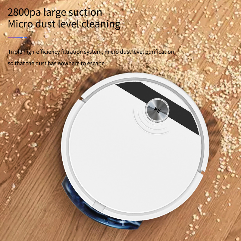 Smart Sweeping Robot Household Bluetooth APP Suction Sweeper Three-in-One Sweeper Anti-drop Automatic Vacuum Cleaner Home_voghion.com