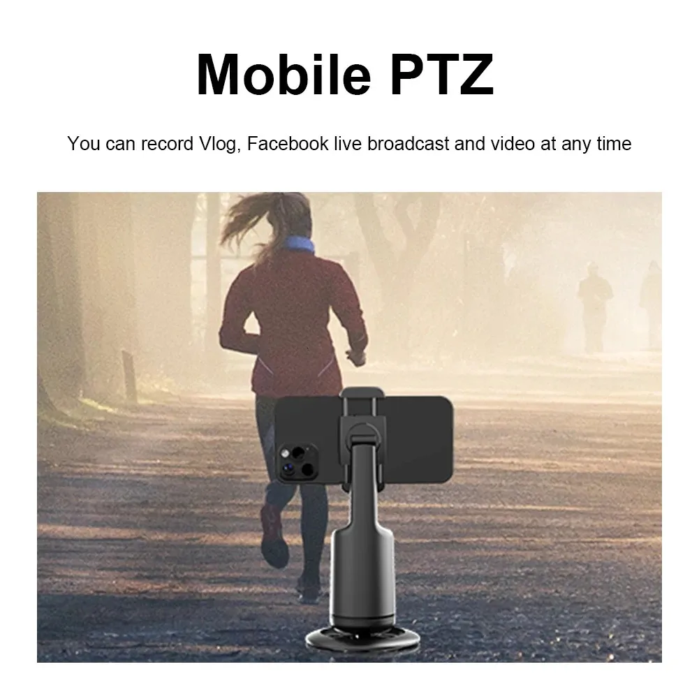 360° rotation intelligent følg gimbal stabilisator AI kameragenkendelse krop ansigtssporing til live fotografoptagelse_voghion.com