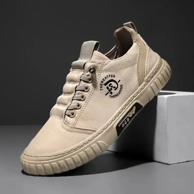 Baskets noires décontractées et respirantes pour hommes, chaussures de conduite, de marche, de tennis, de skate, plates, Zapatillas Hombre 240617_voghion.com