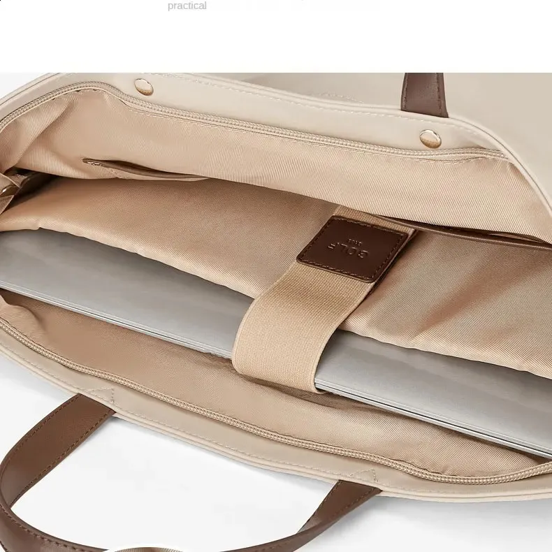 GOLF Briefcase for Women Apricot Document Handbag 14 Inch Business Laptop Tote Bag College Bags Womens Handbags Trend_voghion.com