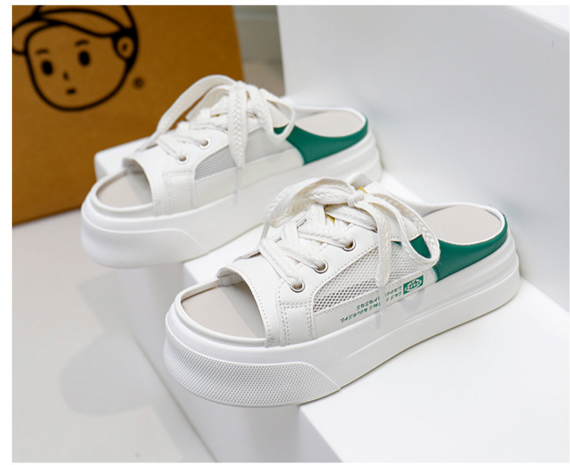 Kleine weiße Damen 2024 Neue Sommerstudentin Koreanische Ausgabe Vielseitig Lässig Instagram Trendy Dicke Sohle Fashion Board_voghion.com