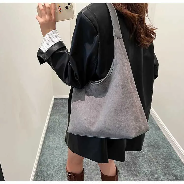 Sac à bandoulière polyvalent en daim pour femme, style rétro, tendance, Y241118_voghion.com