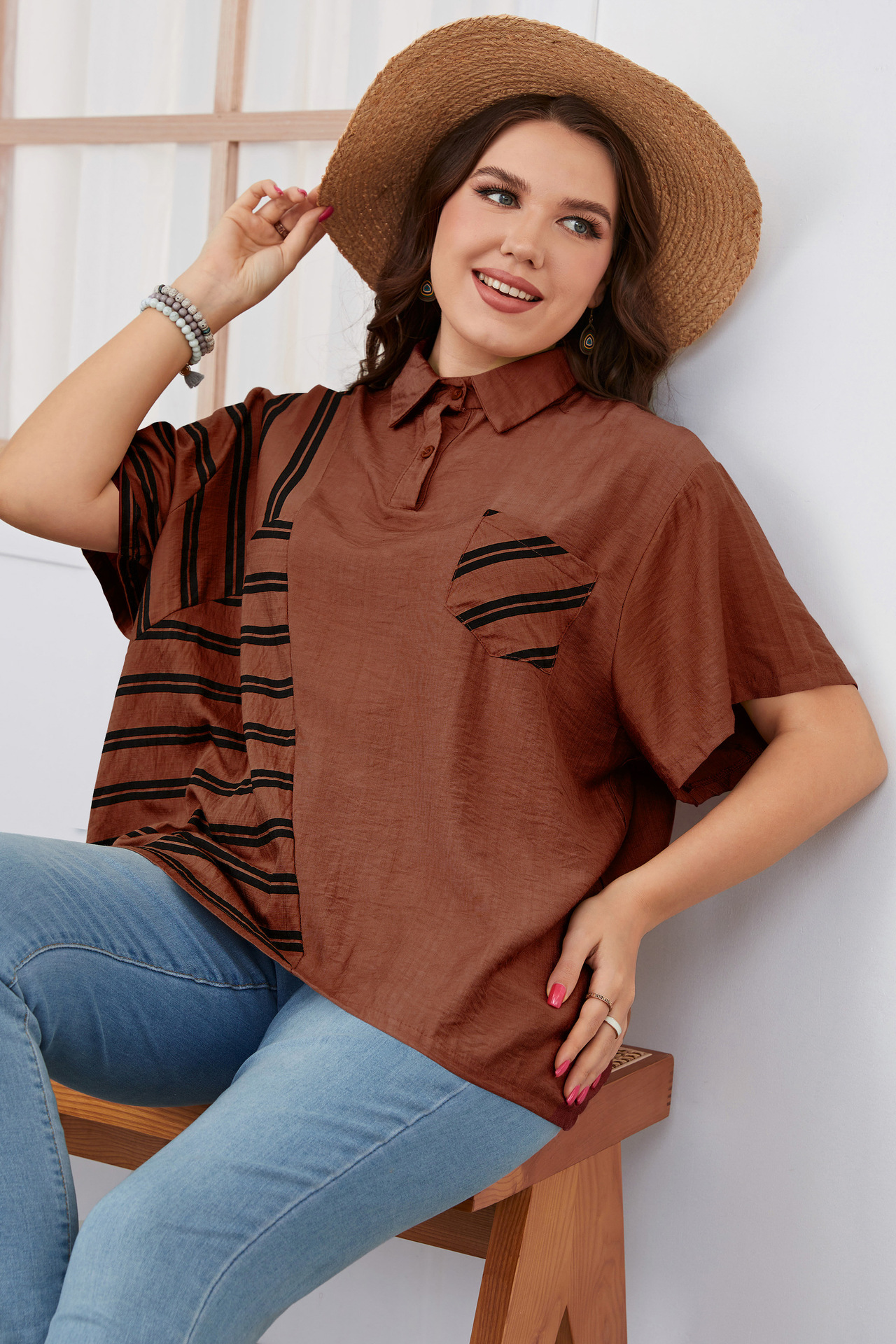 Women's loose shirt large size women's clothing_voghion.com
