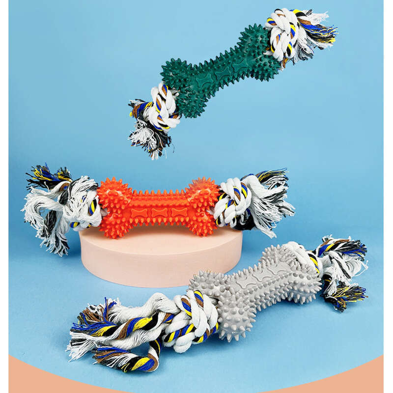 Jouet en coton pour animaux de compagnie, tige de broyage, grand os spécial pour chien en TPR, vente en gros_voghion.com