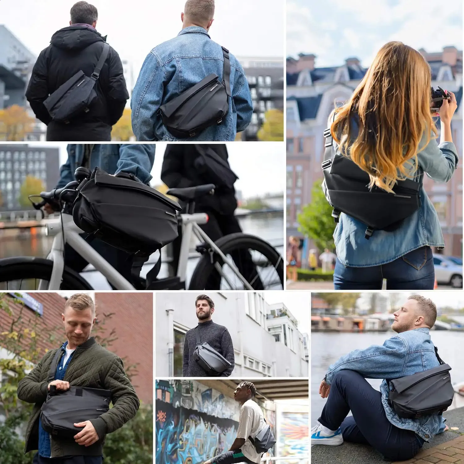 Borse a tracolla antifurto multiuso per uomo, moda, borsa a tracolla per il petto, zaino da viaggio, zaino casual Cycg_voghion.com