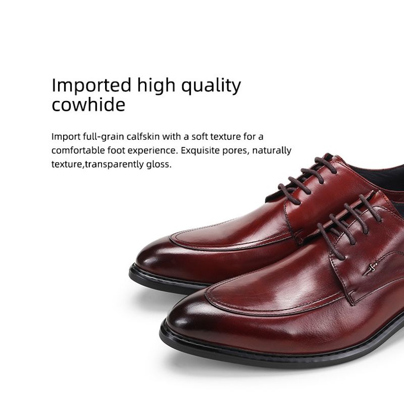 Scarpe Derby da uomo in pelle nera con lacci a punta, eleganti, da sposo, da cerimonia, da uomo, all'ingrosso_voghion.com