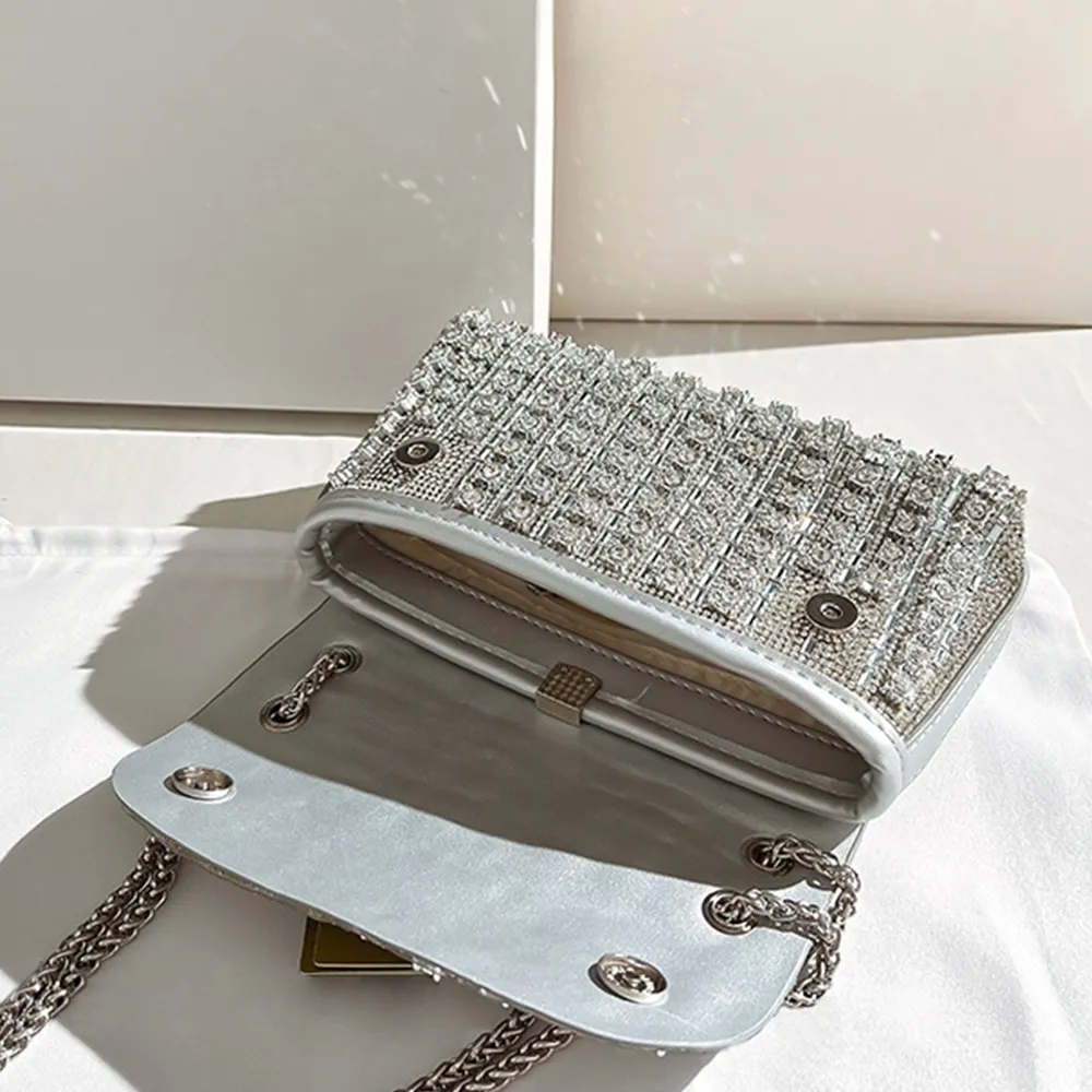 Bling Strass Dames Avondtassen En Handtassen Designer Schoudertas Glanzende Kristallen Clutch Portemonnee_voghion.com
