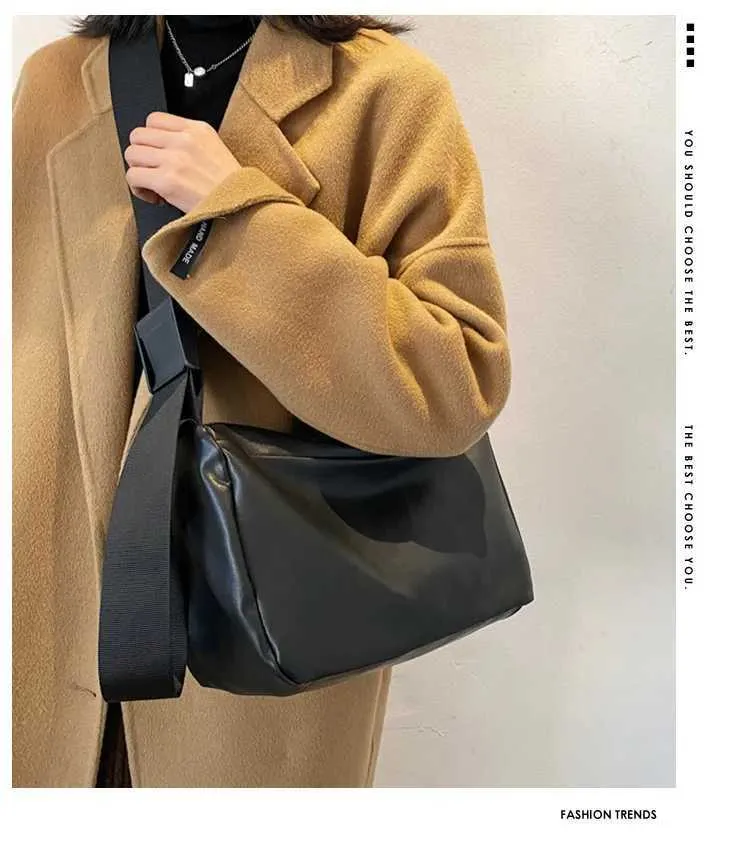 Retro Women's Messenger Bag Large Capacity Pu Leather Shoulder Bag_voghion.com