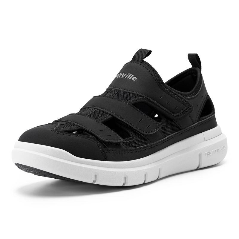 FitVille Herrsandaler Breddade Diabetes Herr Fritidsskor Lätta för Plantar Fasciitis Bågstöd Lindring Smärta_voghion.com