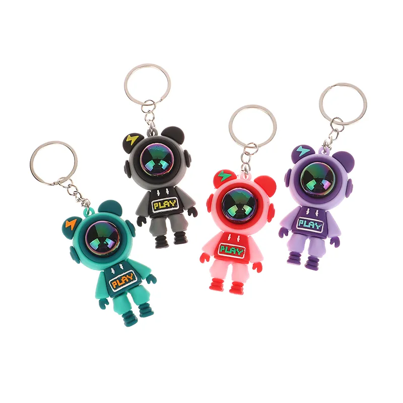 1PC Schmuck Zubehör Geschenke Cartoon Beleuchtung Schlüsselanhänger Astronaut Violent Bär Kaninchen Puppe Auto Rucksack Dekorationen_voghion.com