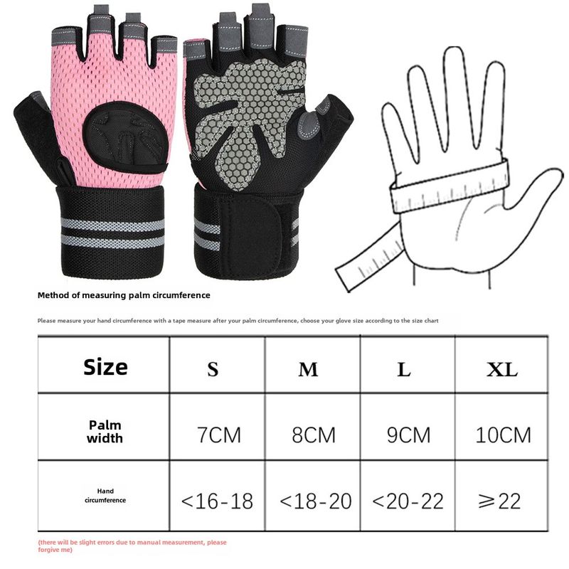 Fiess mit Handgelenkschoner, Laufen, Bergsteigen, Anti-Verschleiß-Halbfinger-Gl, Training, Outdoor-Radfahren, Sport, Fiess_voghion.com