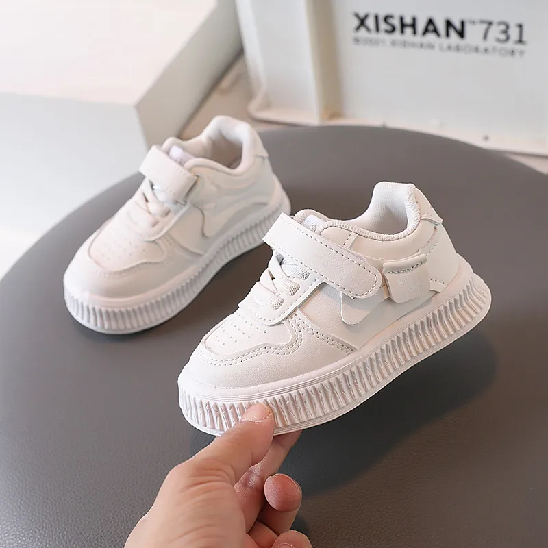 Children's Thin Bottom Plate Spring And Fall New Boys Velcro Low-top Girls White Tide Children's Shoes Sizes US6C-US13C_voghion.com