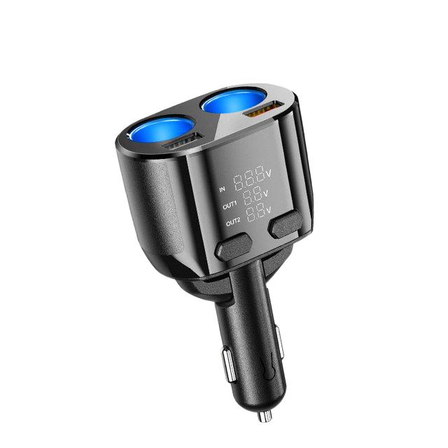 65W PD Fast Charger For Car Dual USB Adapter Car Cigarette Lighter Socket Splitter Auto Type C Quick Charge For iPhone Huawei_voghion.com