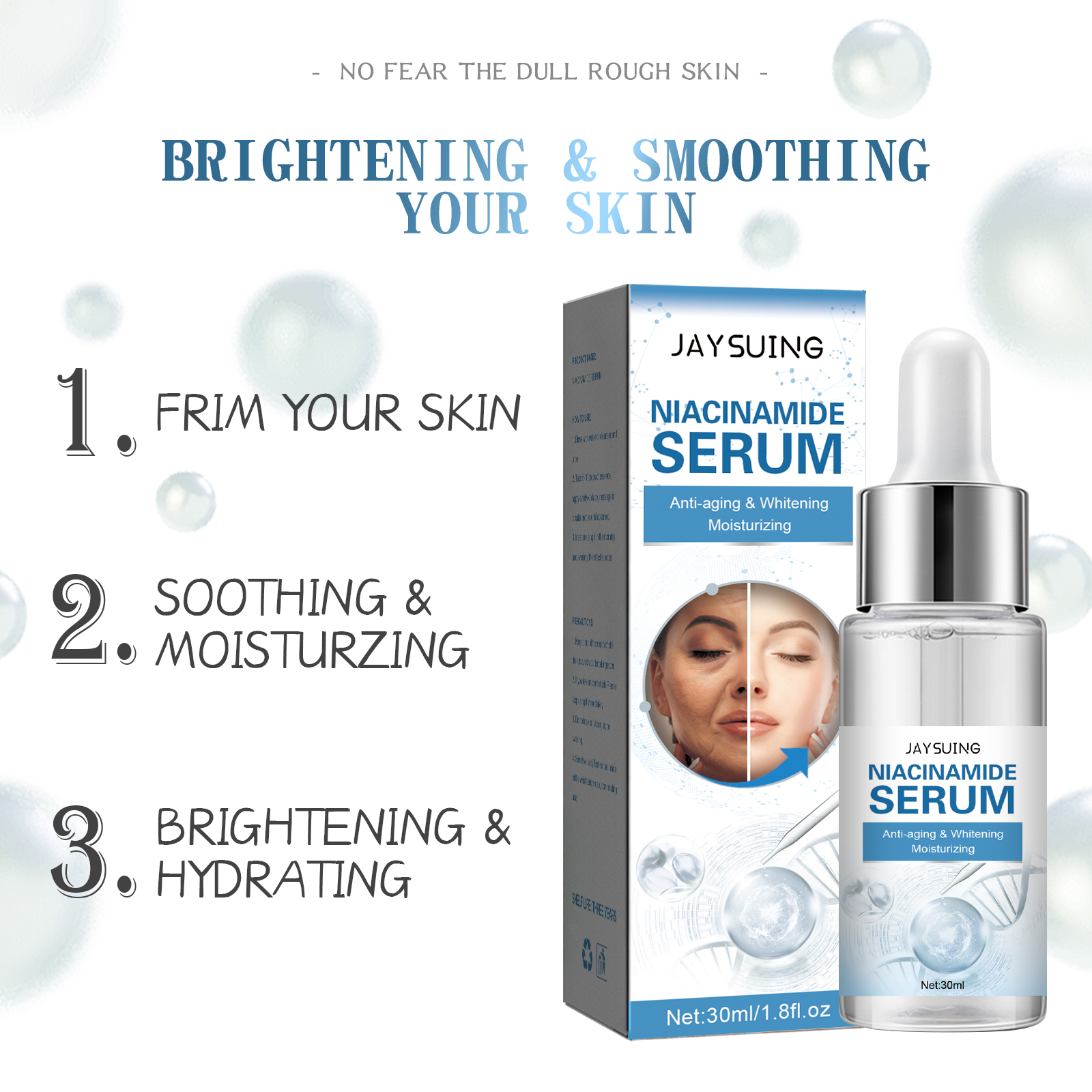 Jaysuing Niacinamide Serum, Lightening And Whitening Skin Moisturizing And Anti-Wrinkle Essence_voghion.com