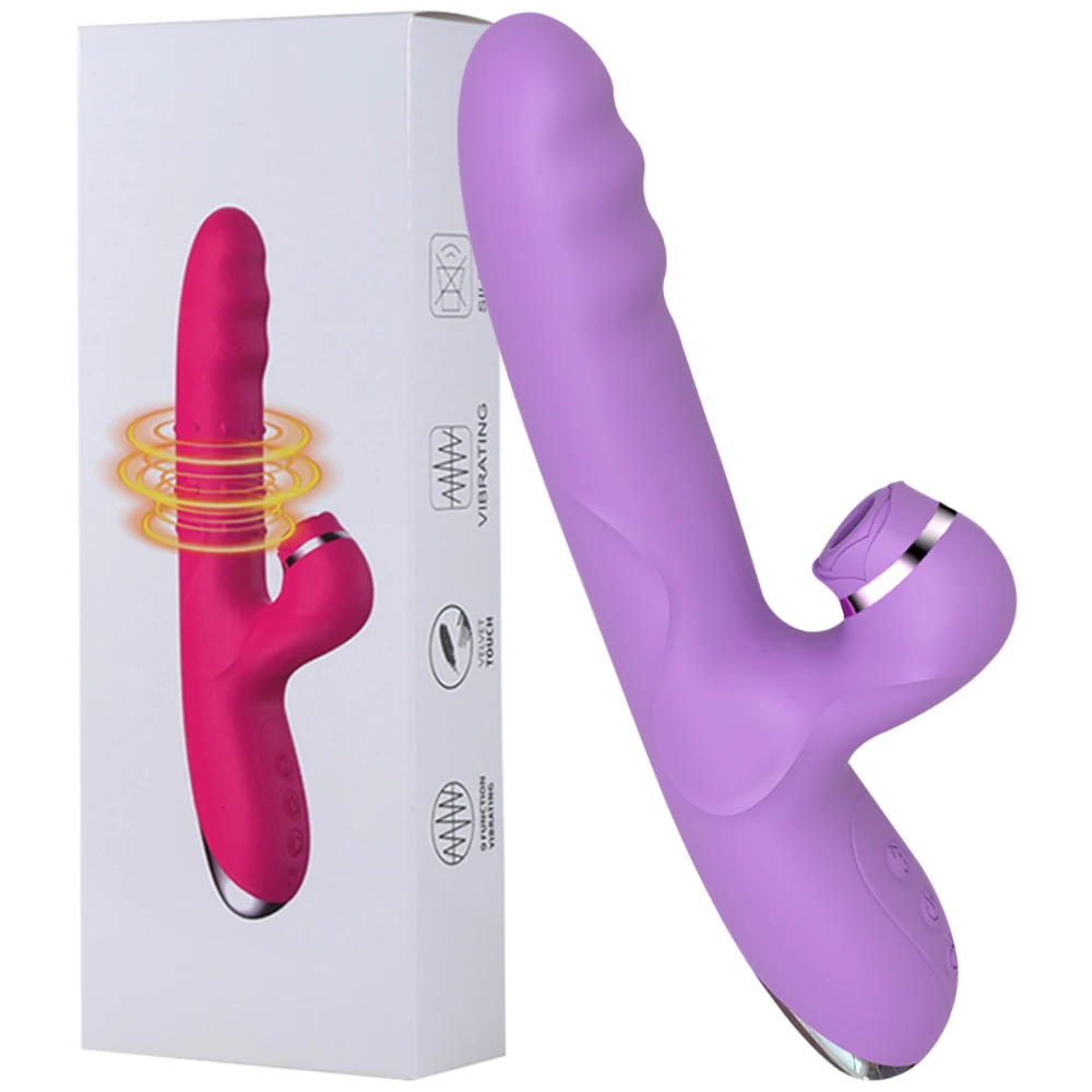 Teleskopischer Saug-dildo-vibrator Für Klitoris- Und Vaginalmassage_voghion.com