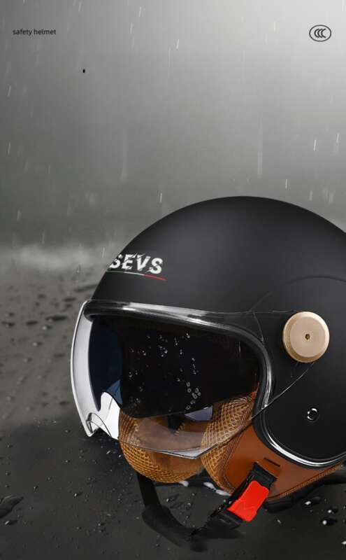 3C Certified Dual Mirror Motorcycle Half Men Women, Lightweight For All Seasons, Sun Protection And Warm Safety Helmet_voghion.com