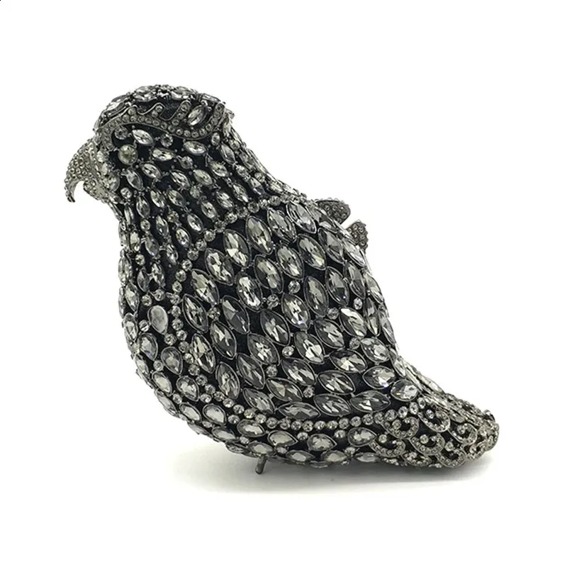 Ladies handbag Bridal wedding women evening party bag dias bird parrot clutches elegant crystal purse 240731_voghion.com