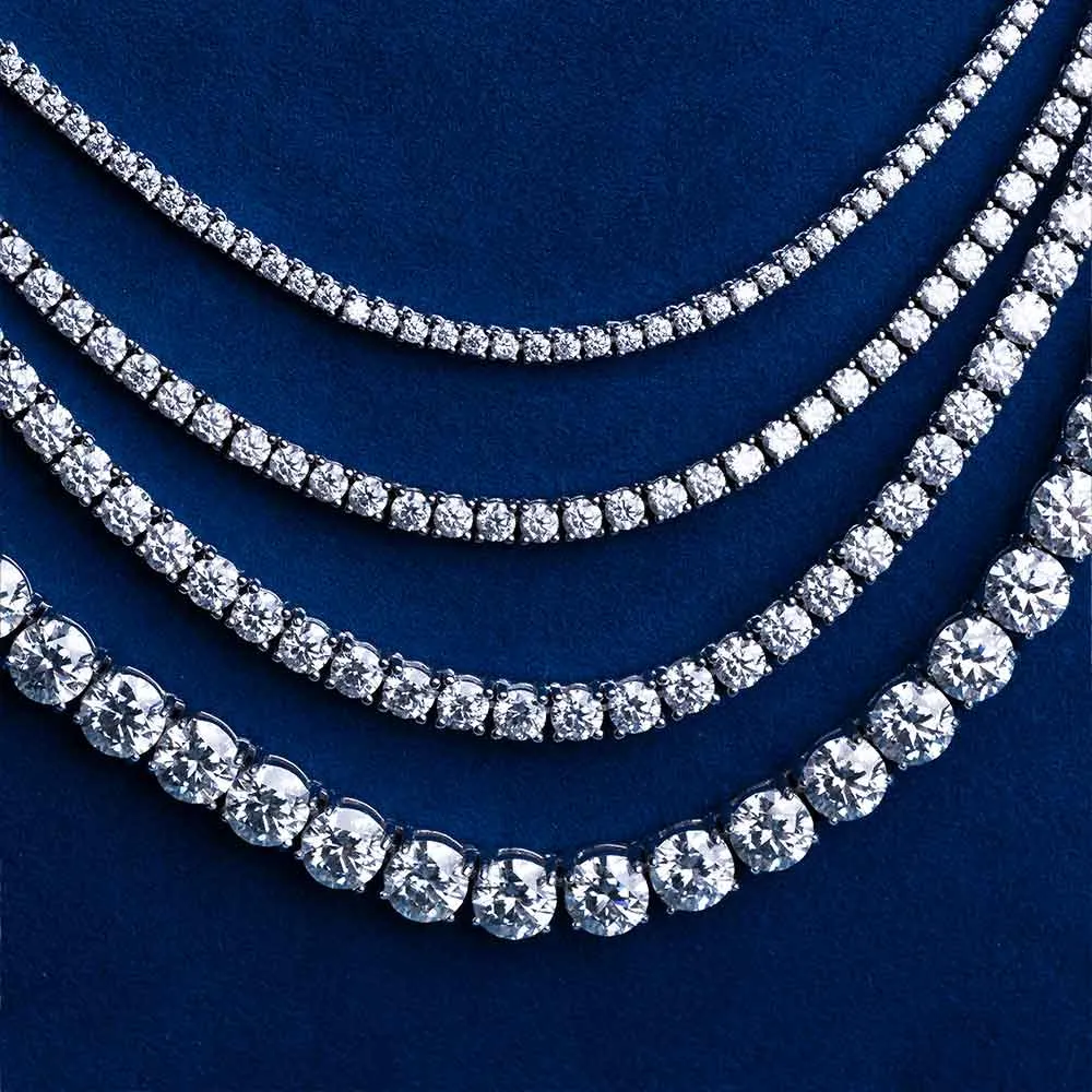 Κοσμήματα Hip Hop Bg Sterg Sier 2mm 3mm 4mm 5mm 6mm GRA VVS Moissanite Iced Out Βραχιόλι Τένις με Αλυσίδα για Άνδρες και Γυναίκες_voghion.com