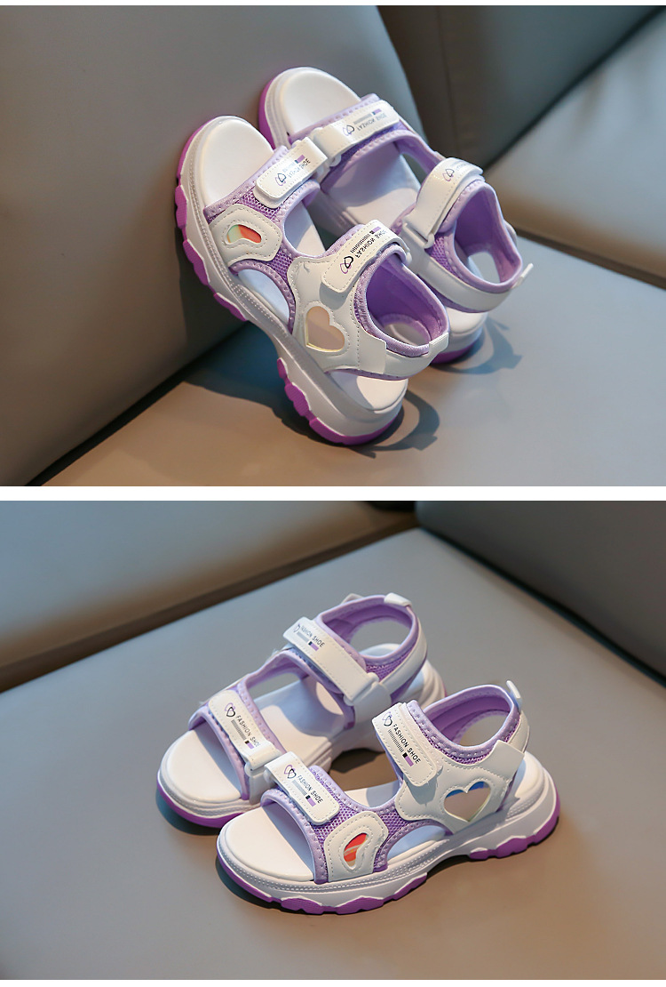 Mädchen Sandalen 2024 Sommer Neue Kleine Mädchen Prinzessin und Modische Kinder Strand Schuhe Freizeit für Große Kinder_voghion.com