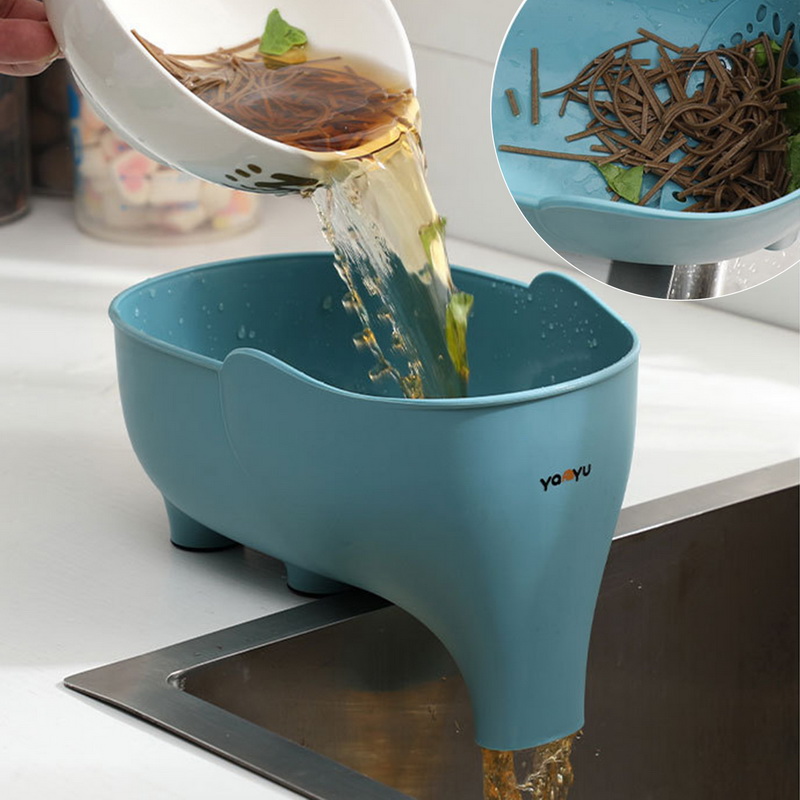 Cestello di scarico elefante Cestello di scarico multiuso per la conservazione in cucina Cestello di scarico per la frutta e la verdura in plastica_voghion.com
