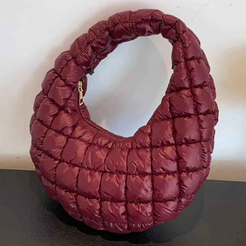 Borsa a tracolla morbida da donna, versatile, leggera, con pieghe a nuvola, trapuntata, borsa a mano, autunno inverno C241106_voghion.com