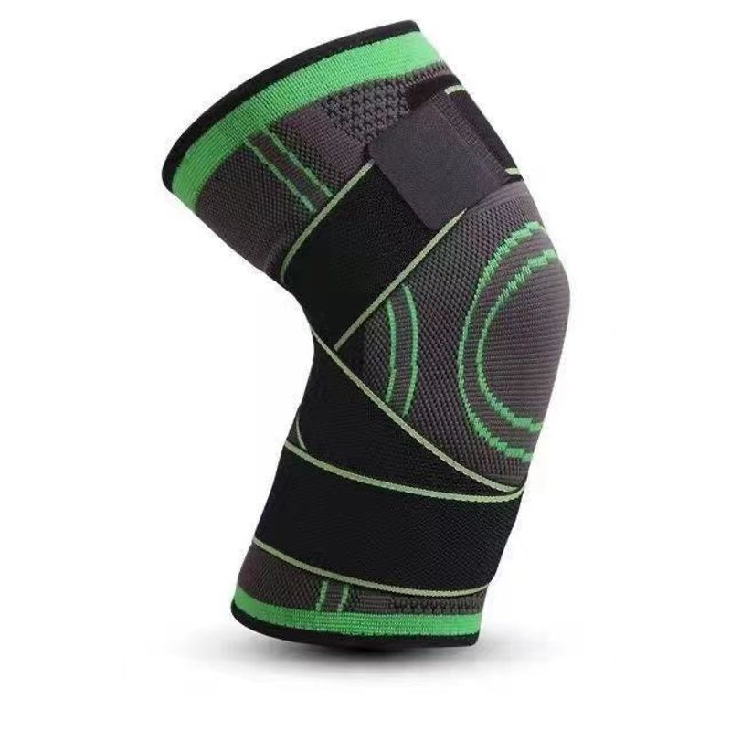 Knitted tie sports with black wrapping pressure for cycg, basketball, fiess, running, and women's knee pads_voghion.com