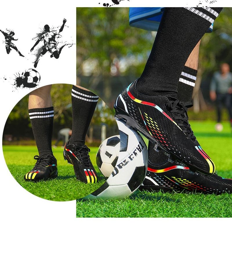 Fußballschuhe Herren und Damen mit langen gebrochn Spikes, professionelle Trainings-Sneakers, Sportschuhe für_voghion.com