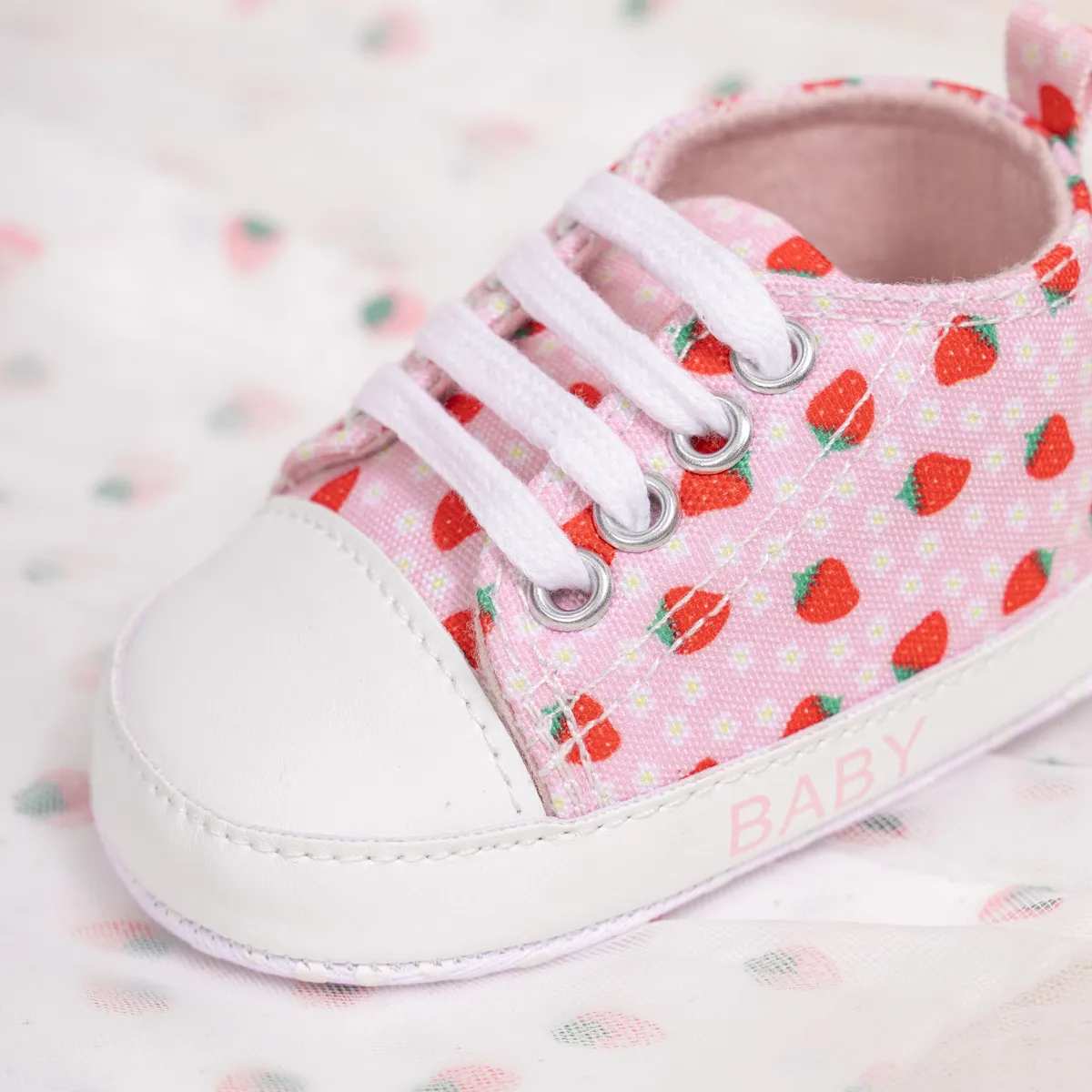 Heißer Verkauf Infant Erdbeere Mädchen Baby Casual Kidsnest High Top Rutschfeste Unterseite Weiche Sohle Kleinkind Krippe Schuhe_voghion.com