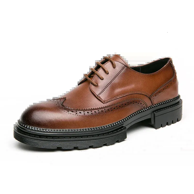 Formele zakelijke leren heren sociale bruiloft mode Oxford brogue snijwerk puntige kantoor schoenen 240621_voghion.com