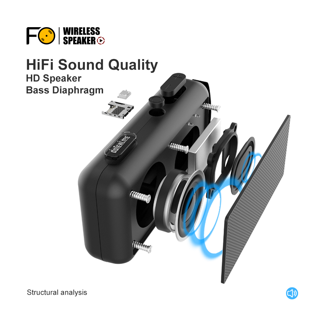 Wireless Speaker Outdoor Loudspeaker Portable Column Stereo Music Surround Bluetooth Player Support FM TF Card Bass Box vitog_voghion.com