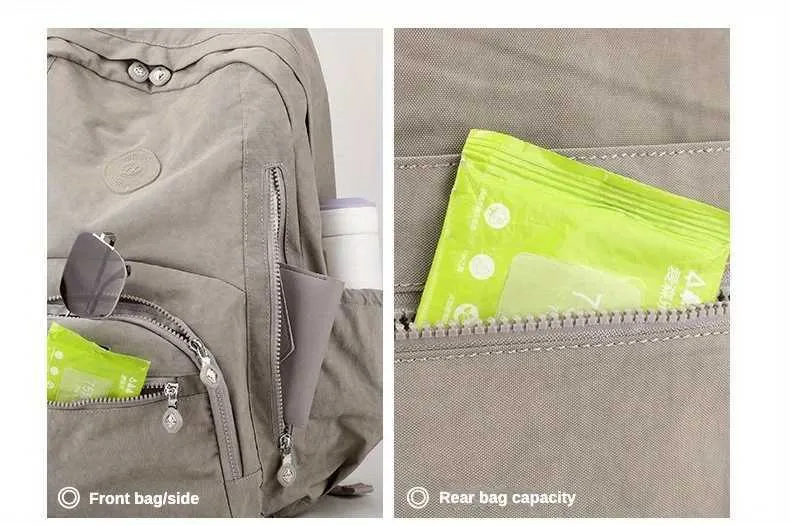 Großzügiger, wasserdichter, transparenter Laptop-Rucksack für Damen mit mehreren Taschen für die Reise, für die Uni oder die Schule C241107_voghion.com