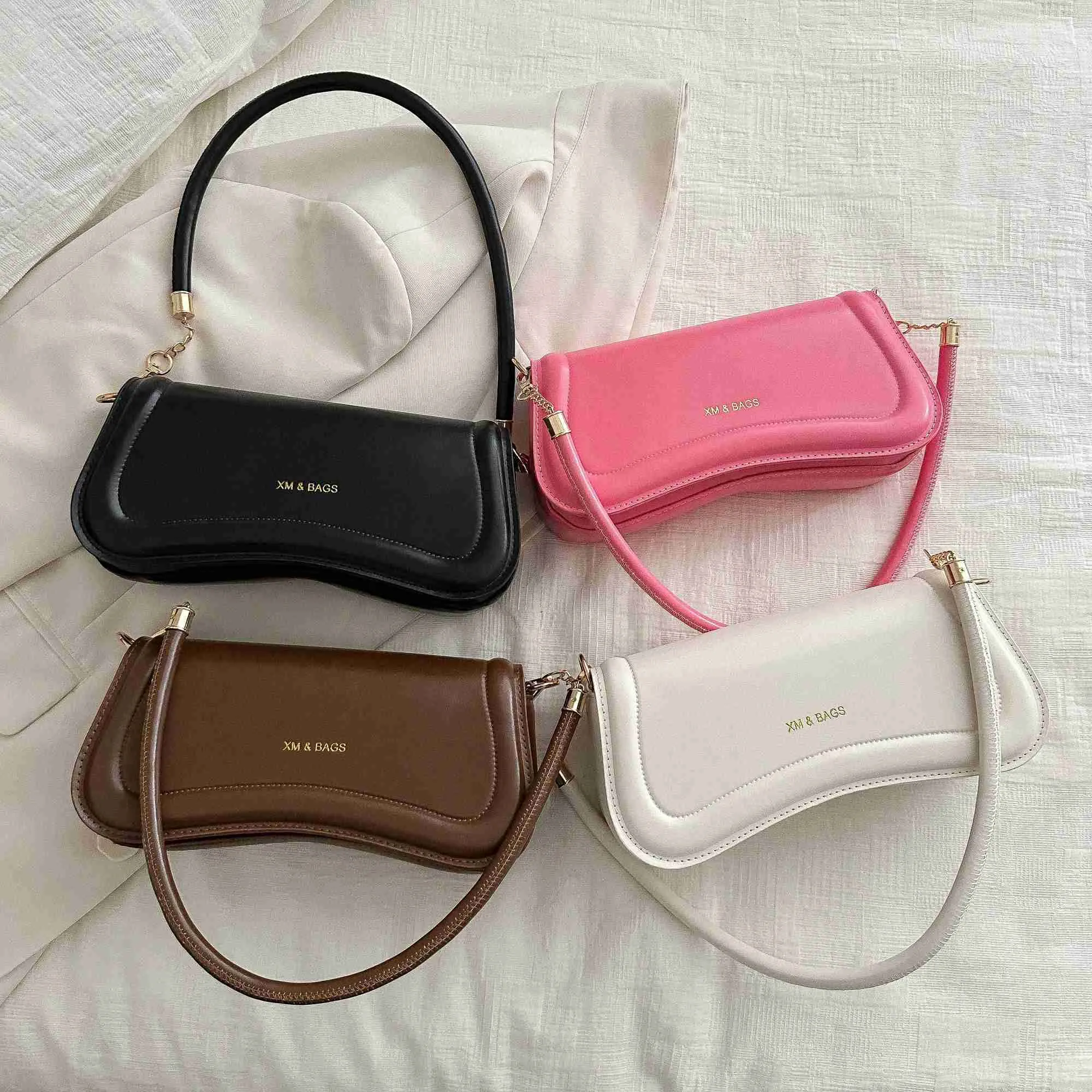 Borsa a tracolla da donna in pelle PU, da ascella, tinta unita, piccola, con manico superiore, da donna, da tutti i giorni, C241103_voghion.com