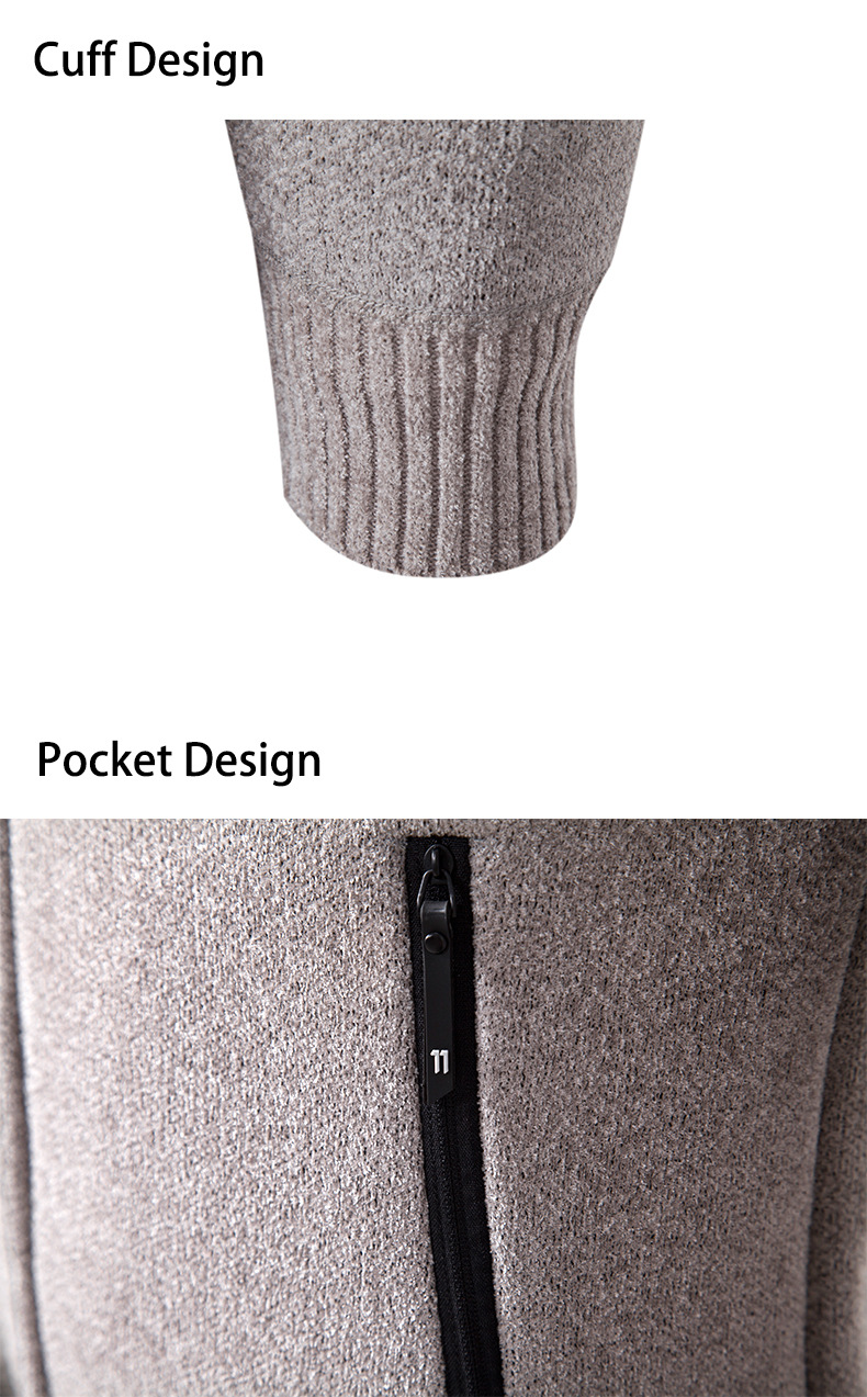 2023 Stand-up Kragen Jackett verdickt Laangärm Moud Pullover Casual Business Cardigan Männermantel Pullover_voghion.com