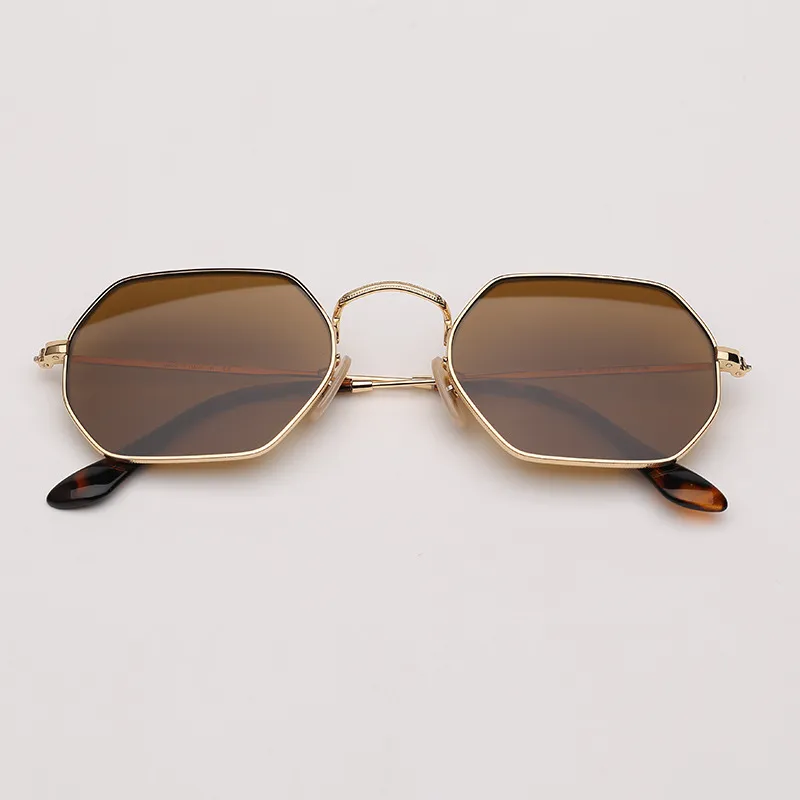 Hexagonal Sunglasses Metal Frame Classic Retro Shades For Men_voghion.com