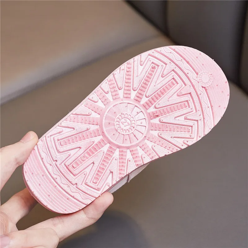 Chaussures d'hiver chaudes en peluche en coton antidérapant pour enfants, bottes de neige Happysteps pour tout-petits garçons, tailles US 5C-4Y_voghion.com