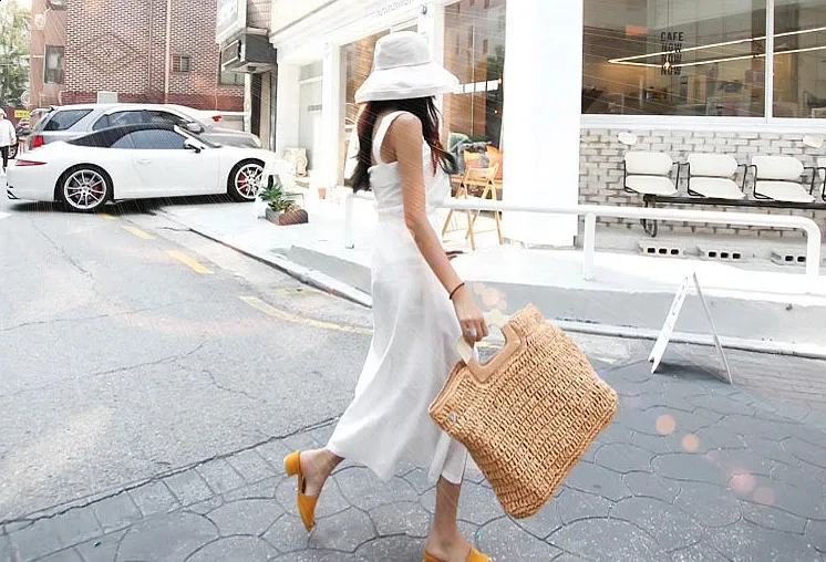 Handbag Tote Bag For Women Bohemian Summer Beach Straw Handbag_voghion.com