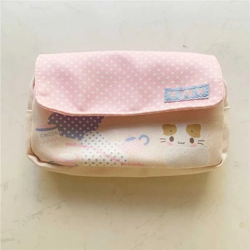 Masyumaro flauschiges Fuwa Nyanko Katzenetui für süße Bleistifttaschen in der Schule Kawaii Aufbewahrungsorganizer Make-up Kosmetiktasche_voghion.com